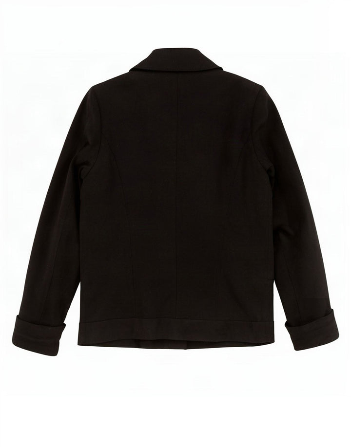 Topshop Womens Double Breasted Blazer Jacket UK 8 Small Black Wool