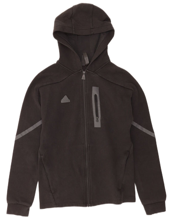 Adidas Mens Zip Hoodie Sweater Small Black Cotton