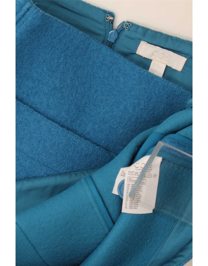 Cos Womens Mini Skirt EU 34 XS W30 Blue Wool
