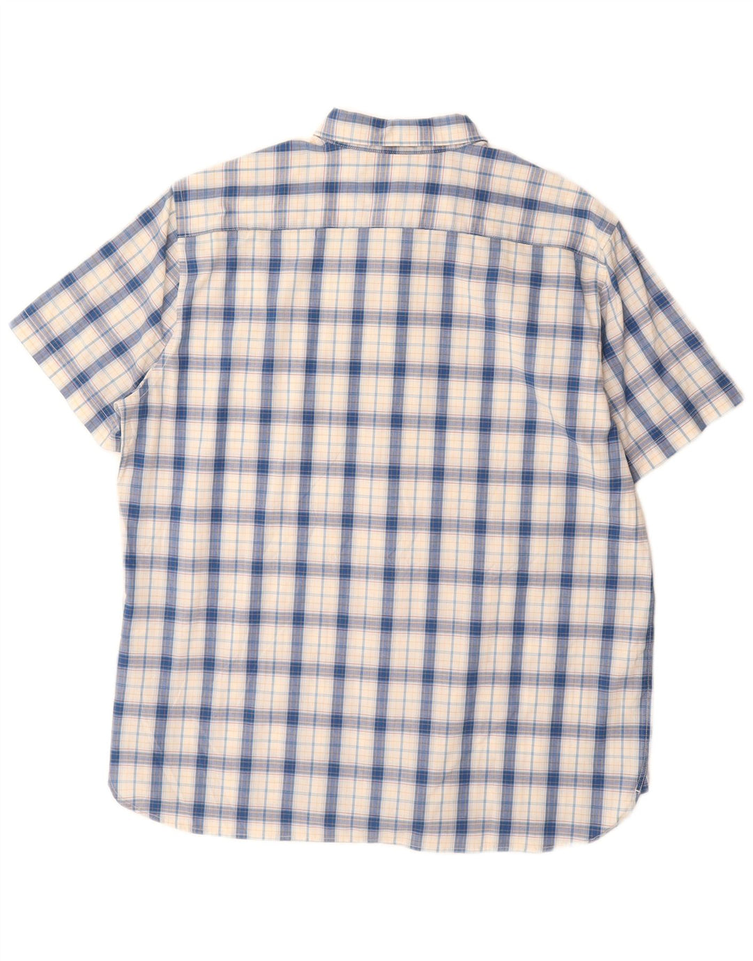Levi's Mens Short Sleeve Shirt XL Blue Check Cotton