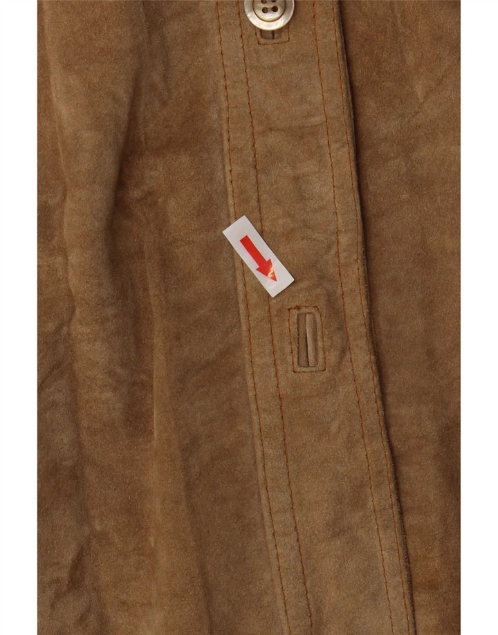 Vintage Womens Suede Jacket UK 18 XL Beige