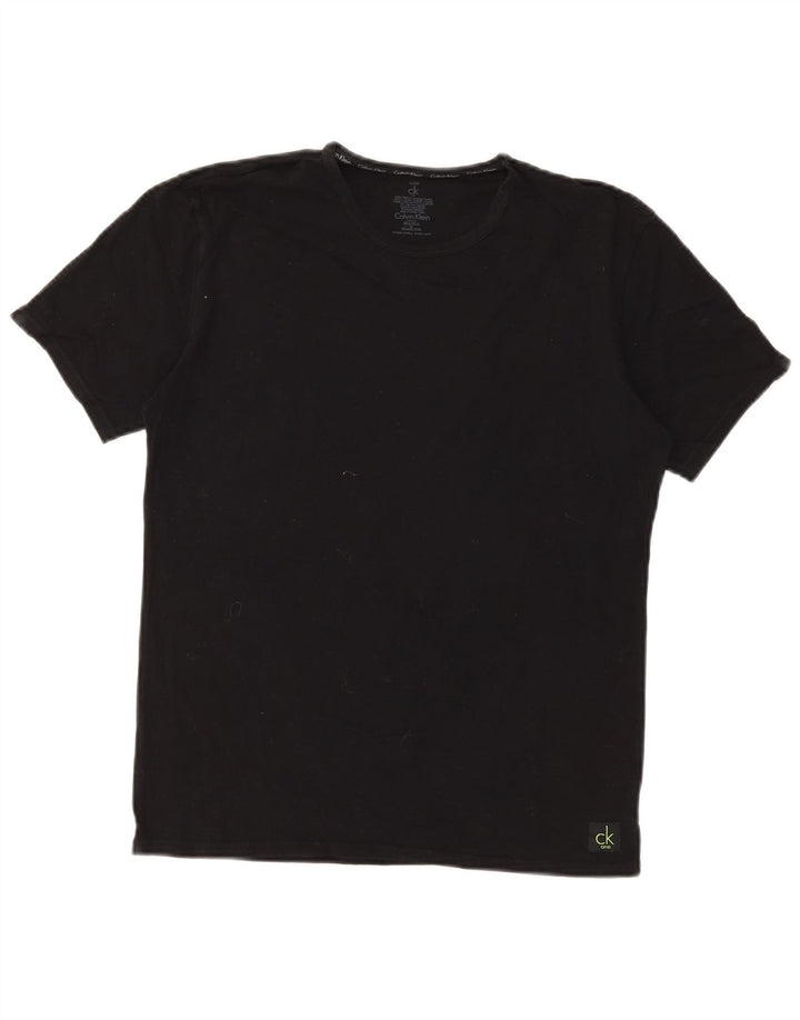 Calvin Klein Mens T-Shirt Top Medium Black Cotton