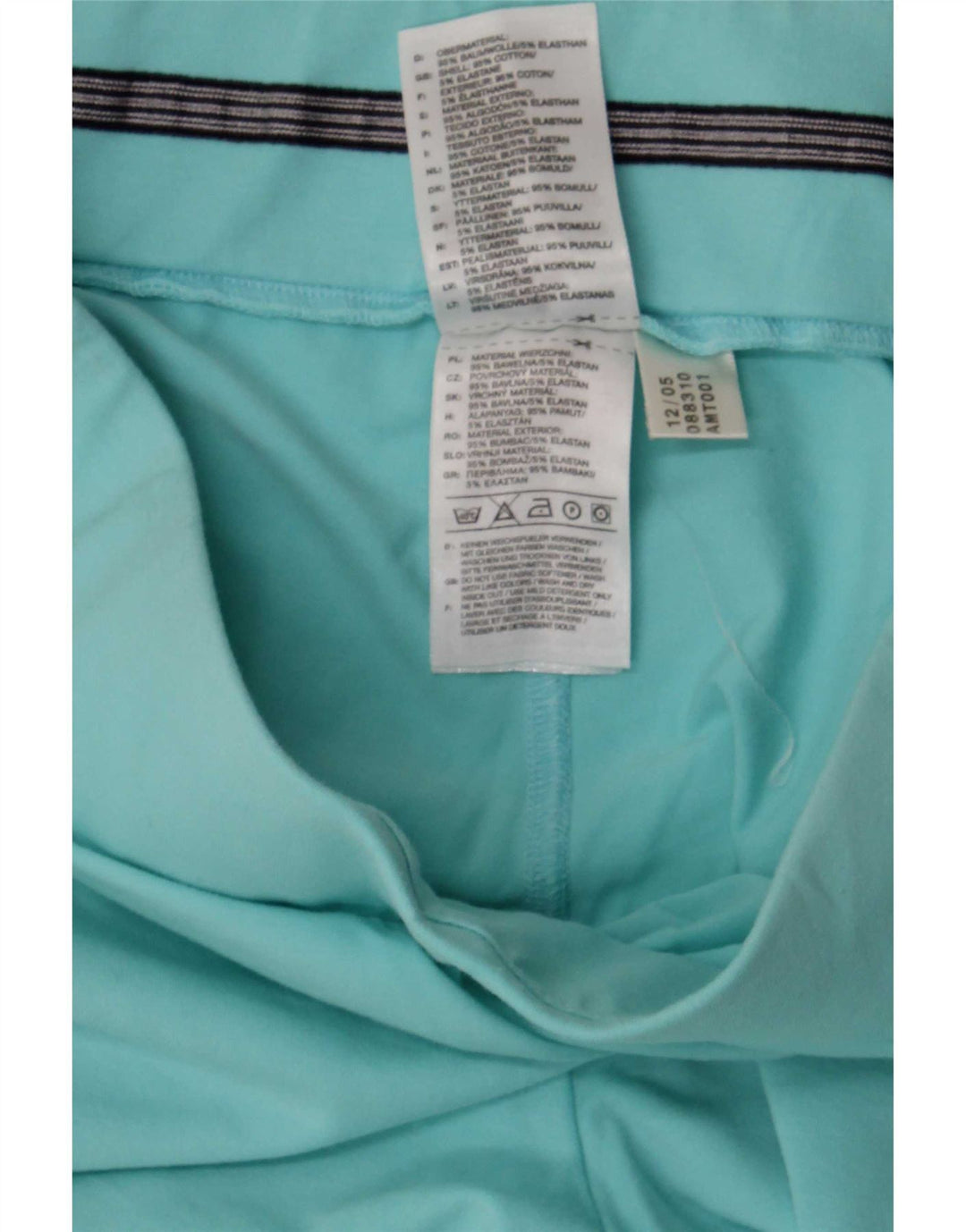 Adidas Womens Regular Tracksuit Trousers Medium Turquoise Cotton