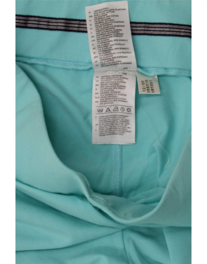Adidas Womens Regular Tracksuit Trousers Medium Turquoise Cotton