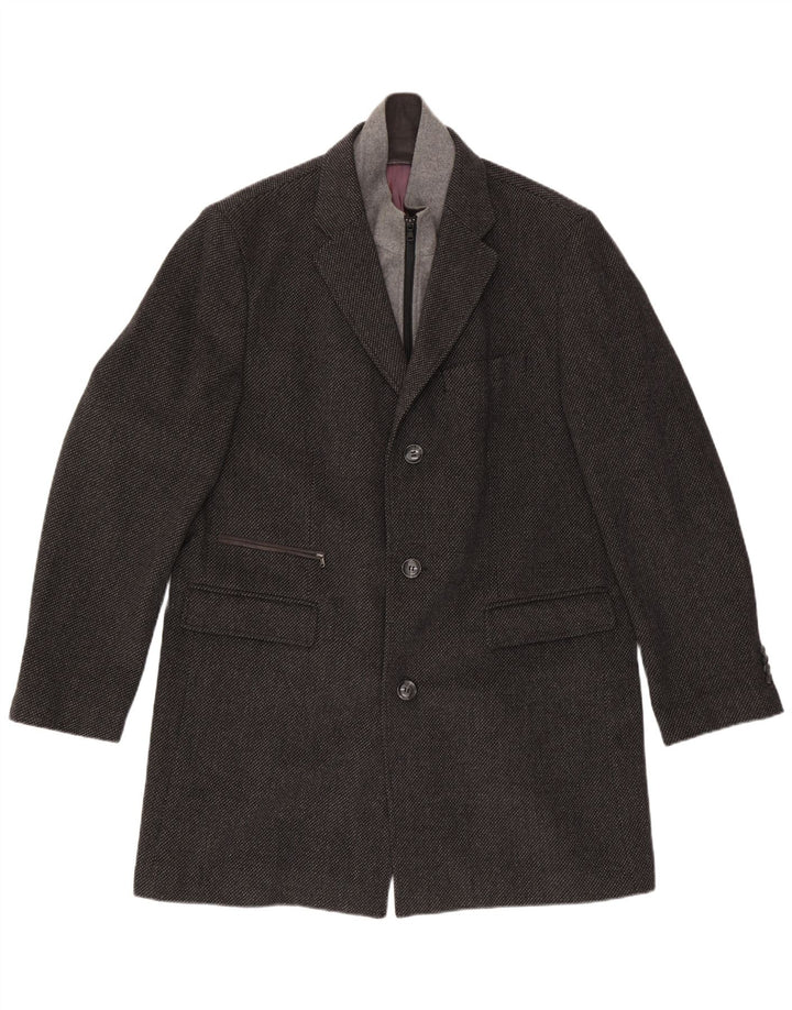 OVS Mens 3 Button Blazer Jacket IT 56 3XL Grey Wool