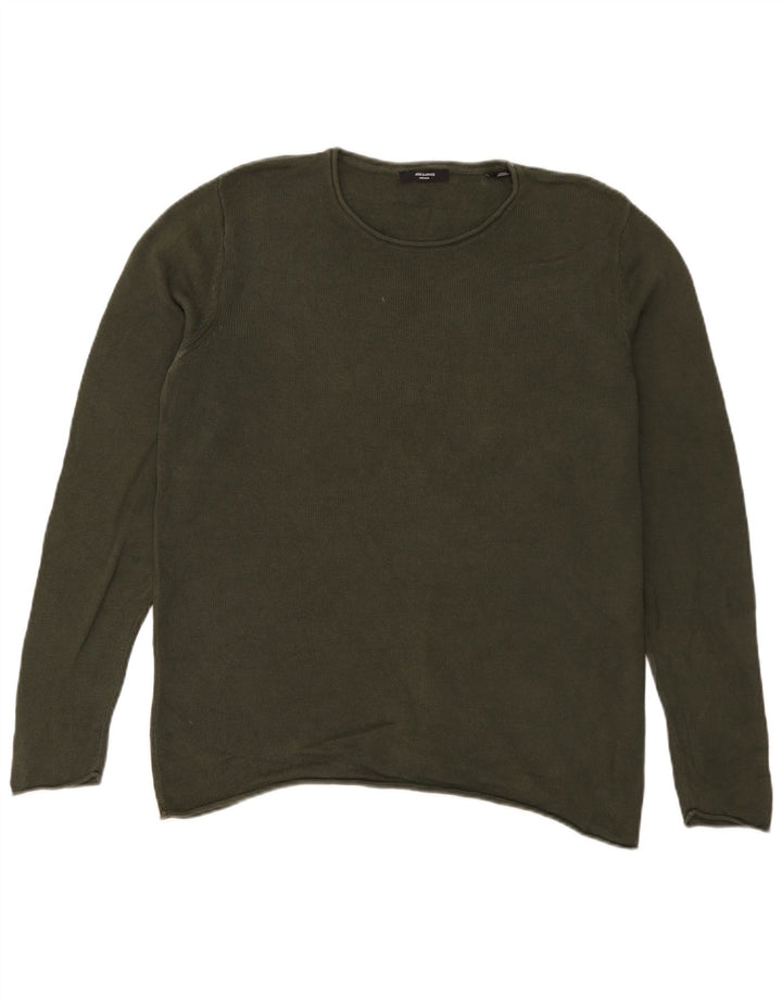 Jack & Jones Mens Crew Neck Jumper Sweater Large Green