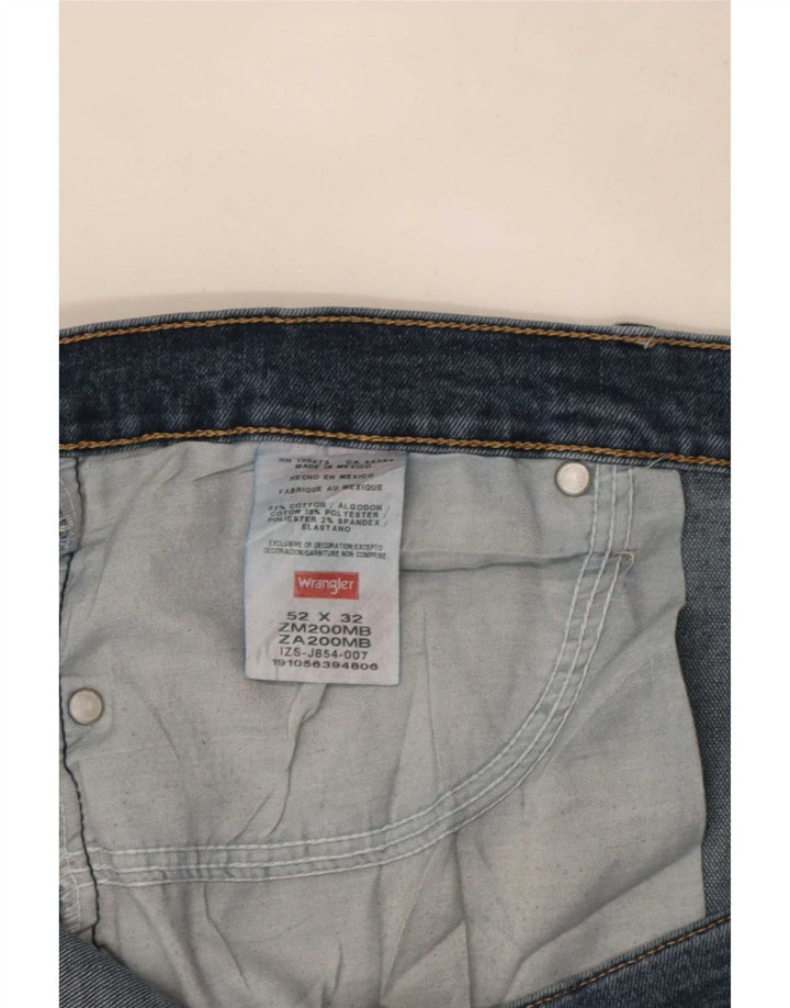 Wrangler Mens Straight Jeans W52 L32 Blue Cotton