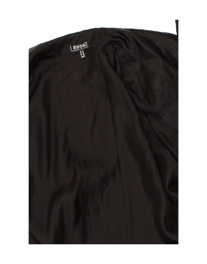 VINTAGE Womens Open Overcoat UK 12 Medium Black Vintage Vintage and Second-Hand Vintage from Messina Hembry 