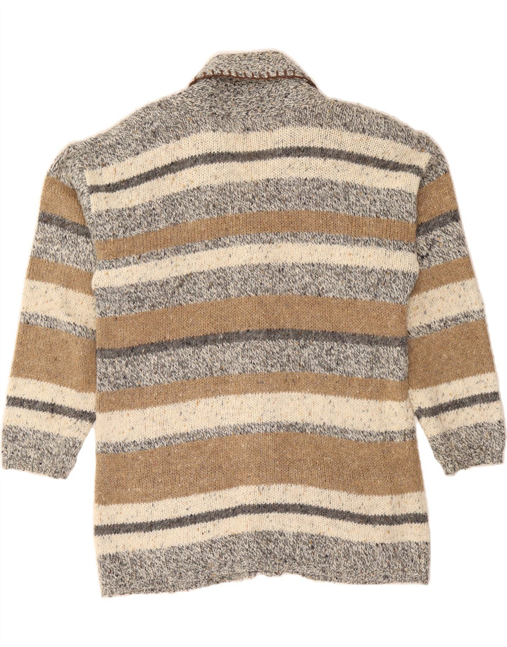 VINTAGE Womens Cardigan Sweater One Size Multicoloured Striped Vintage Vintage and Second-Hand Vintage from Messina Hembry 