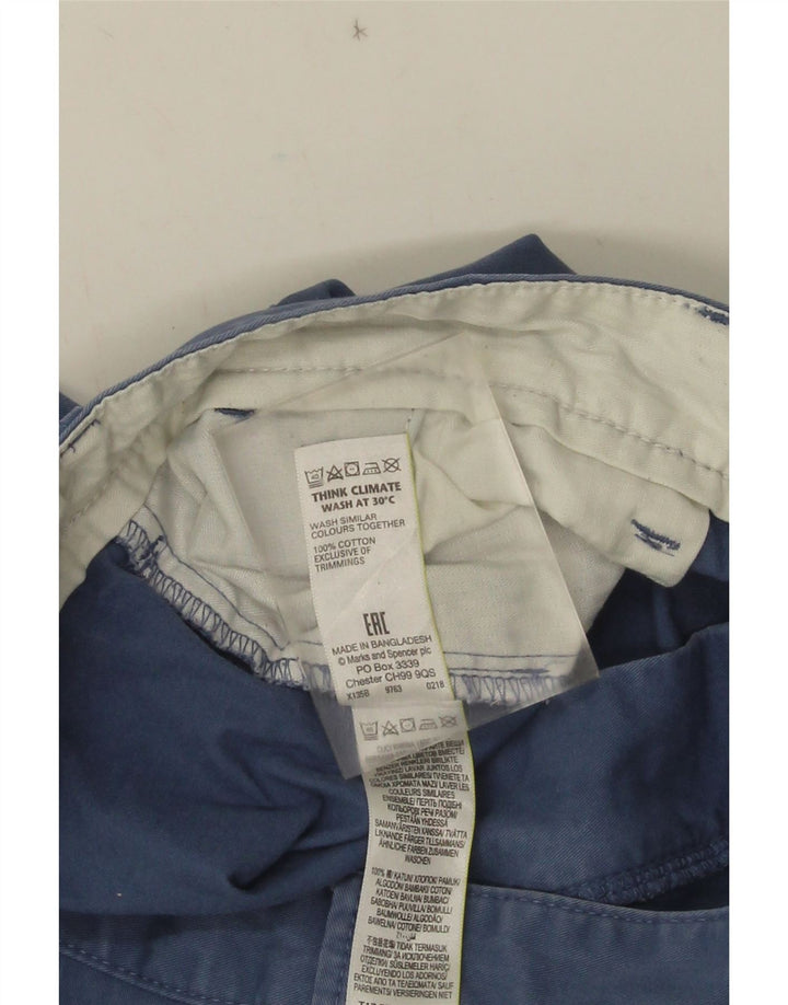 Marks & Spencer Mens Chino Shorts W38 XL Blue Cotton