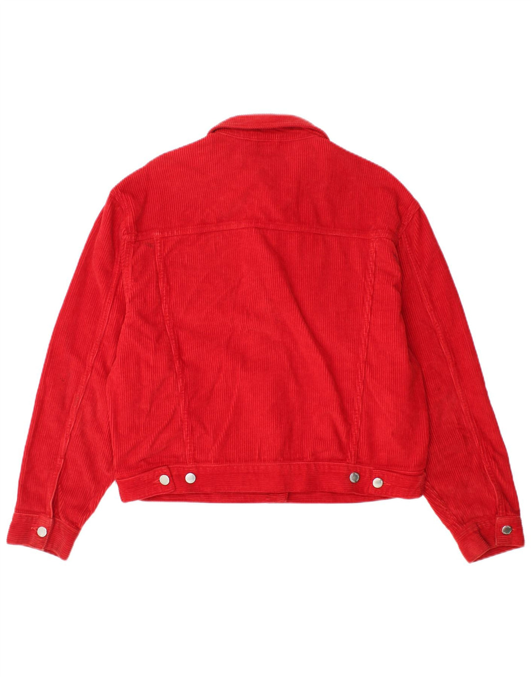 Topshop Womens Oversized Corduroy Jacket UK 10 Small Red Cotton