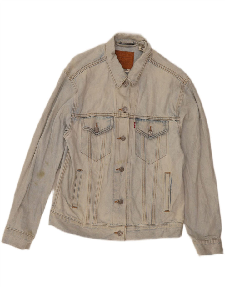 LEVI'S Womens Denim Jacket UK 10 Small Blue Cotton
