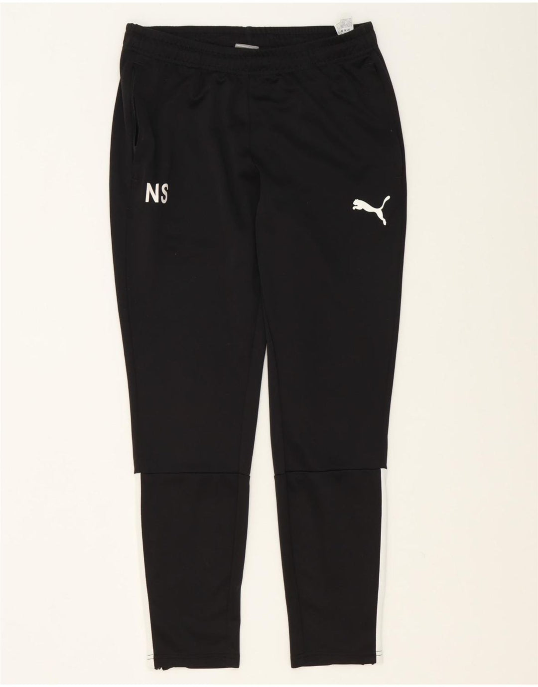 Puma Mens Tracksuit Trousers Medium Black Colourblock Polyester