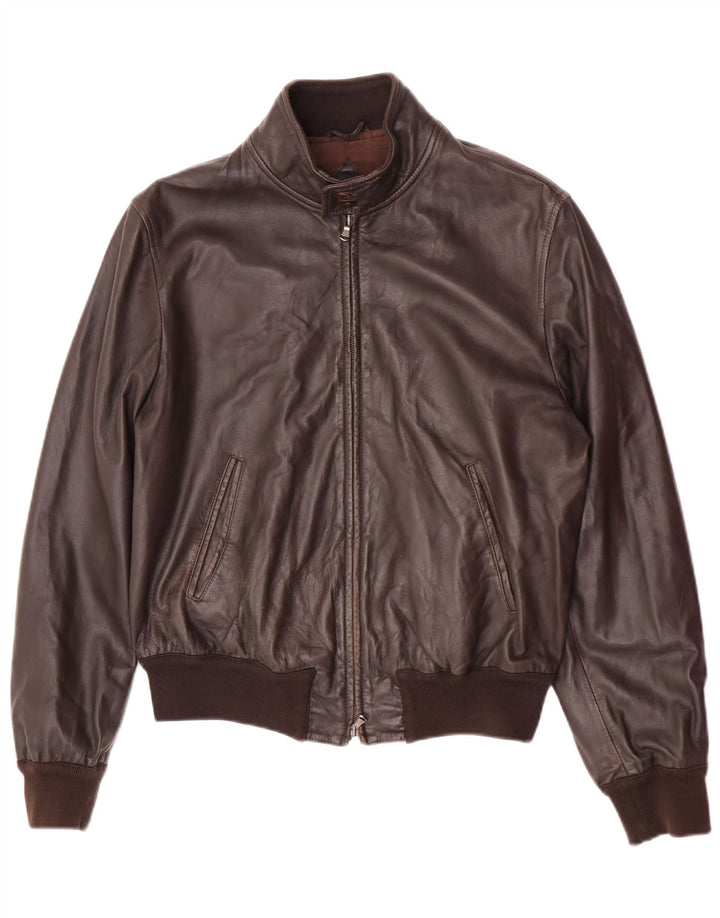 Vintage Mens Leather Jacket UK 38 Medium Brown