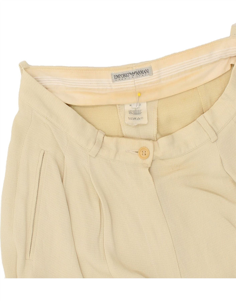 EMPORIO ARMANI Womens Pegged Chino Trousers IT 44 Medium W26 L30 Yellow | Vintage Emporio Armani | Thrift | Second-Hand Emporio Armani | Used Clothing | Messina Hembry 