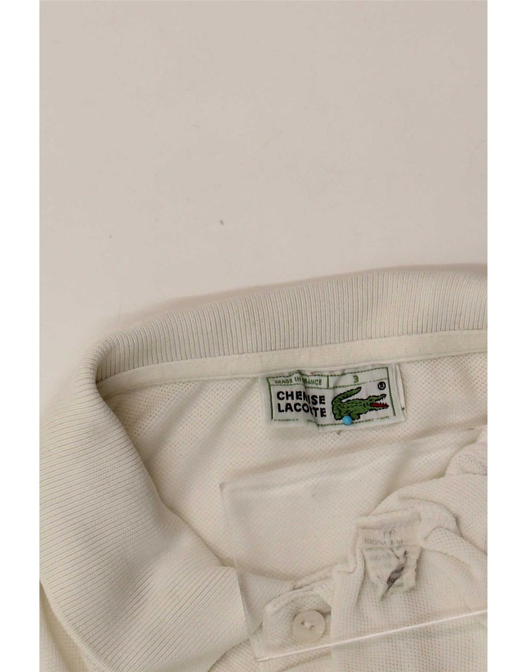 Lacoste Mens Polo Shirt Size 3 Small White Cotton