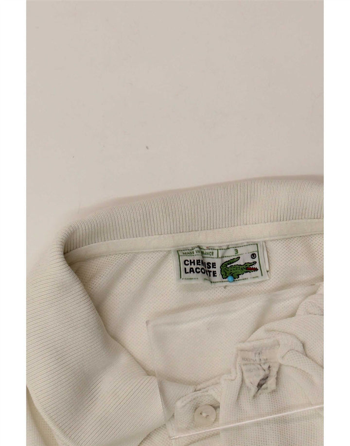 Lacoste Mens Polo Shirt Size 3 Small White Cotton