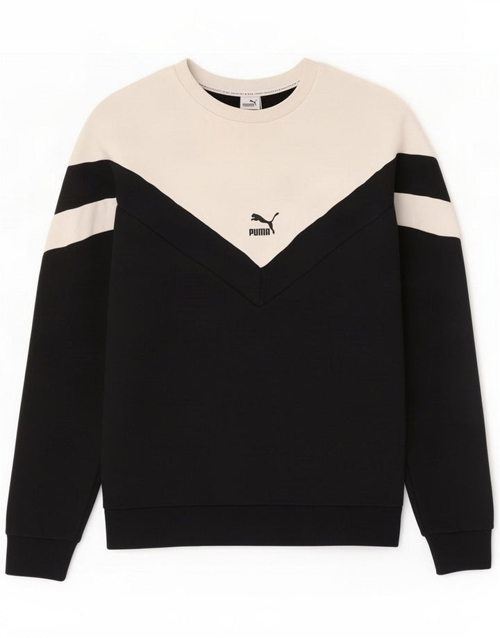 Puma Mens Sweatshirt Jumper Medium Black Colourblock