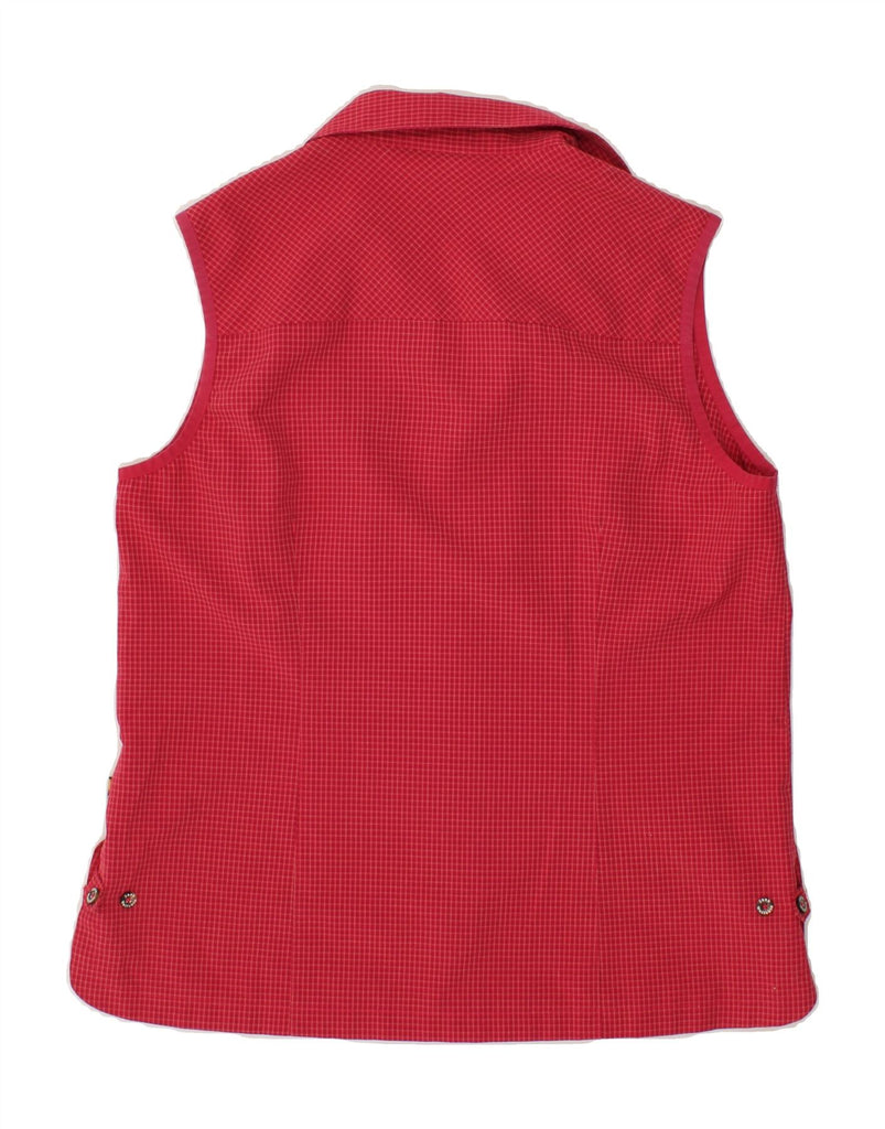 JACK WOLFSKIN Womens Sleeveless Shirt Blouse UK 16 Large Red Check Vintage Jack Wolfskin and Second-Hand Jack Wolfskin from Messina Hembry 