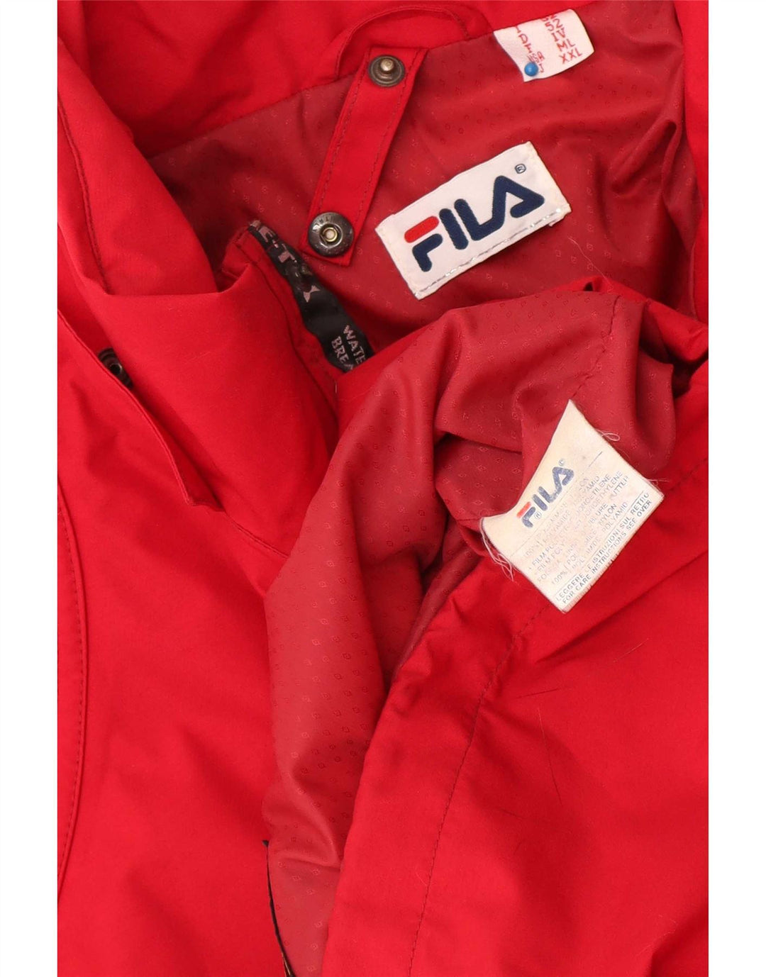 Fila Mens Rain Jacket IT 52 XL Red Polyamide Sports