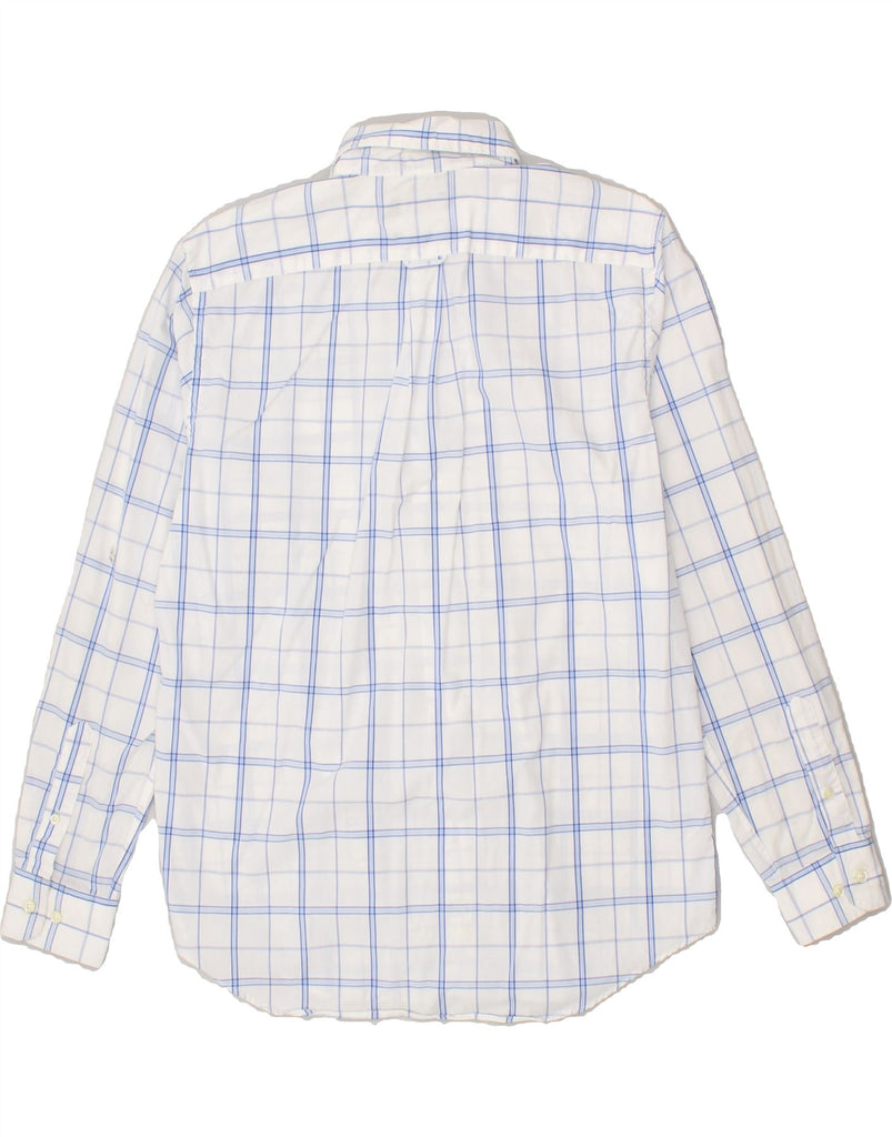 NAUTICA Mens Wrinkle Resistant Slim Fit Shirt Medium White Check Cotton | Vintage Nautica | Thrift | Second-Hand Nautica | Used Clothing | Messina Hembry 