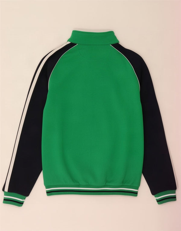 Champion Boys Tracksuit Top Jacket 11-12 Years Large Green Colourblock