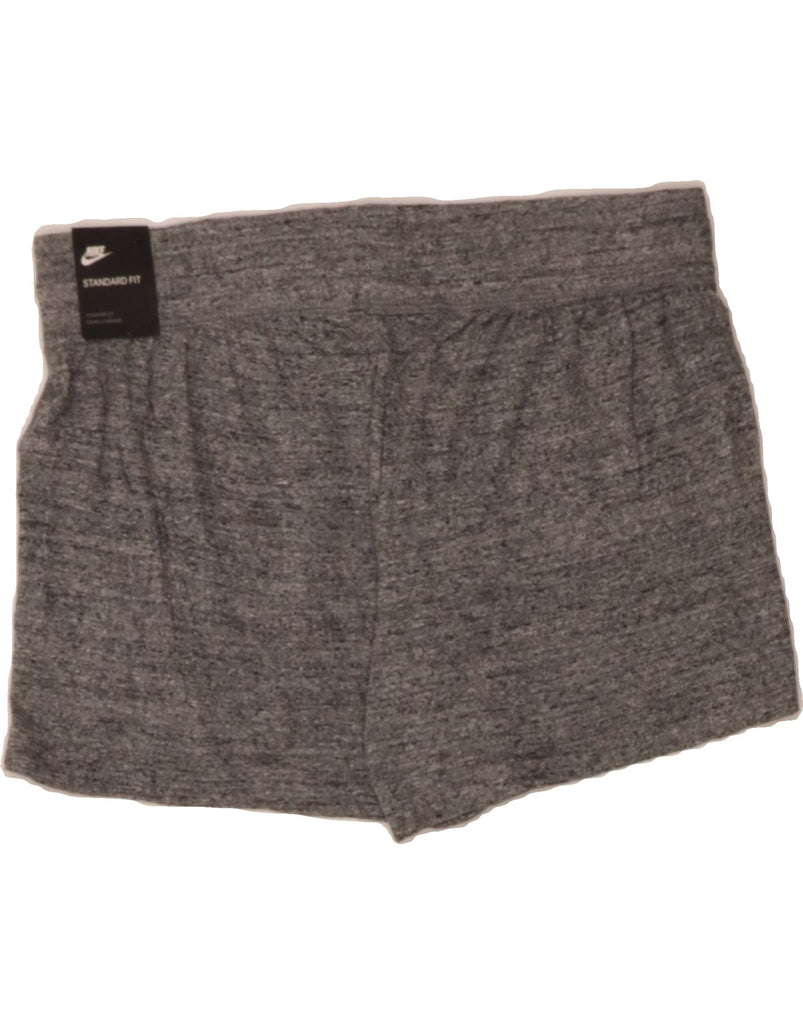 NIKE Womens Sport Shorts UK 16 Large Grey Flecked Cotton Vintage Nike and Second-Hand Nike from Messina Hembry 