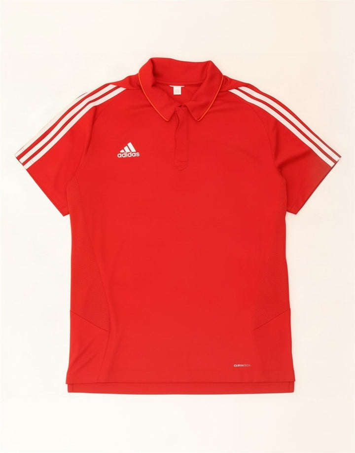 Adidas Mens Climacool Polo Shirt XL Red