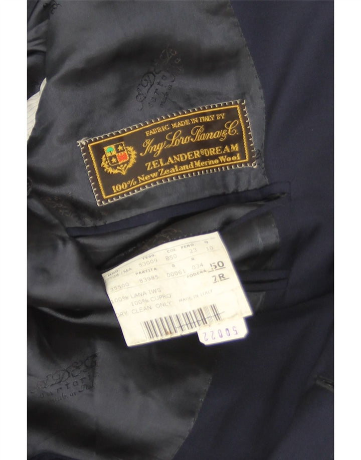 Ing Loro Piona & Co. Mens 2 Button Blazer Jacket IT 50 Large Navy Blue
