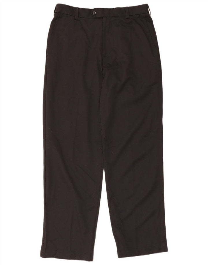 Izod Mens Golf Straight Suit Trousers W32 L32 Black Polyester