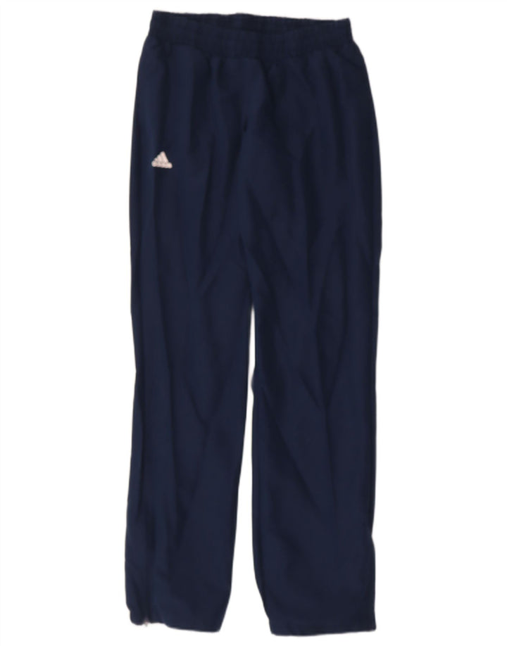 ADIDAS Womens Tracksuit Trousers Joggers UK 10 Small Navy Blue Polyester