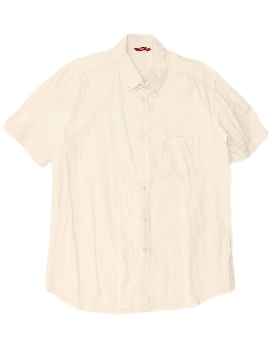 Carrera Mens Short Sleeve Shirt XL White Cotton