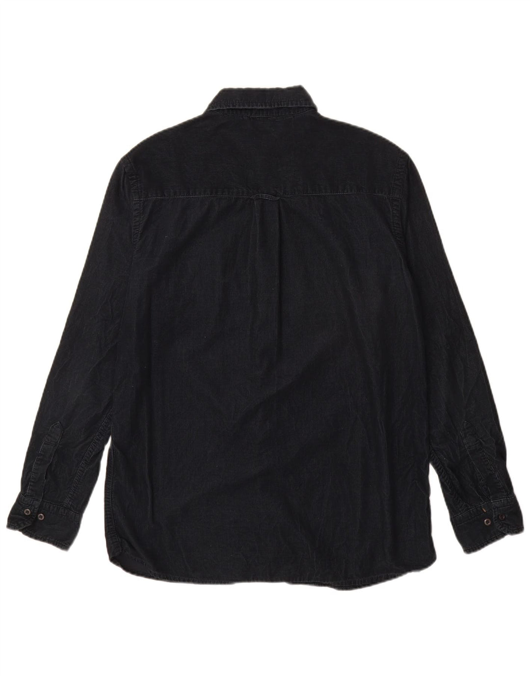 Carrera Mens Corduroy Shirt Large Navy Blue Cotton