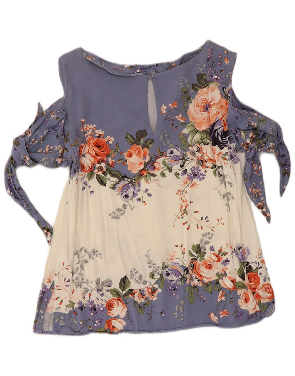 Oasis Womens Sleeveless Blouse Top UK 8 Small Multicoloured Floral Viscose