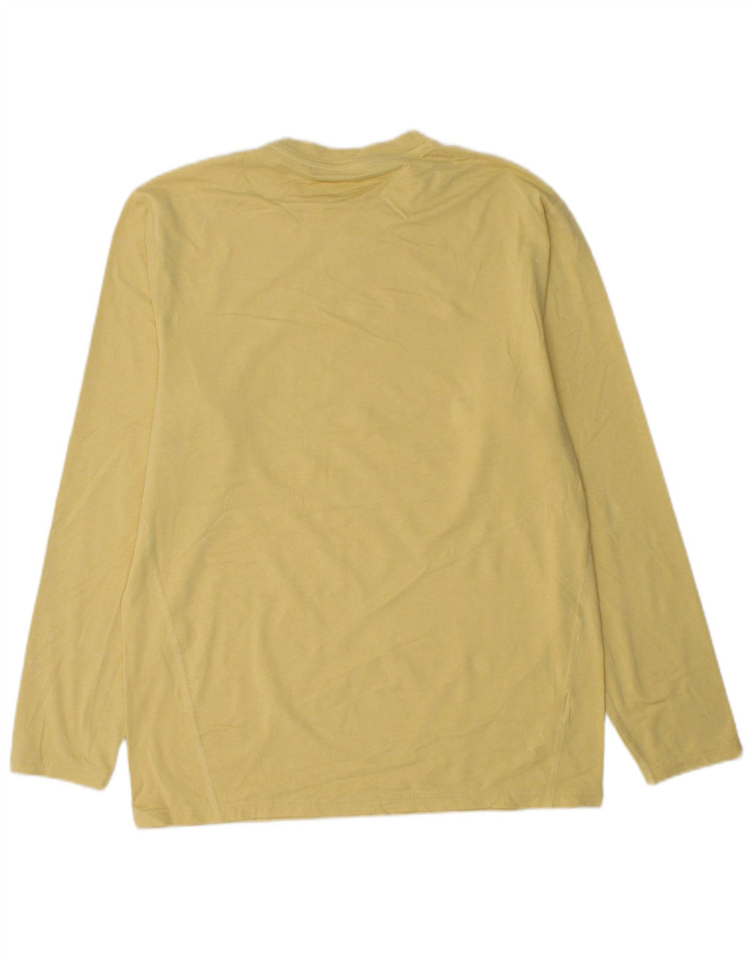 EDDIE BAUER Mens Top Long Sleeve Small Yellow Polyester