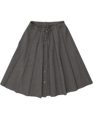 VINTAGE Womens Pleated A-Line Skirt W30 Medium Grey