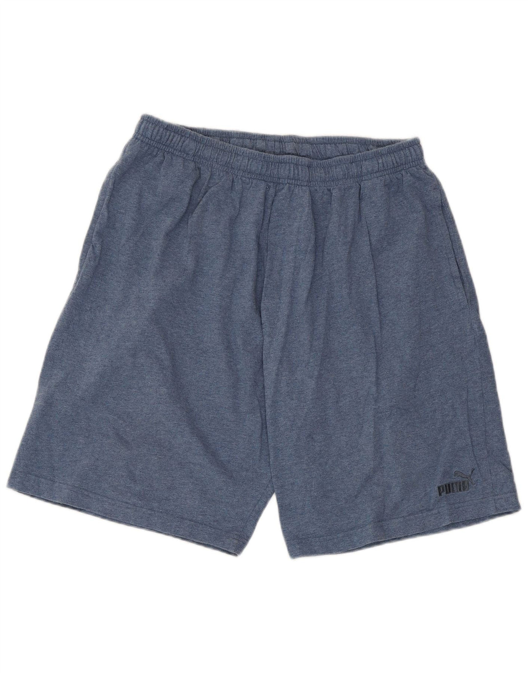 Puma Mens Sport Shorts Large  Navy Blue Flecked Cotton