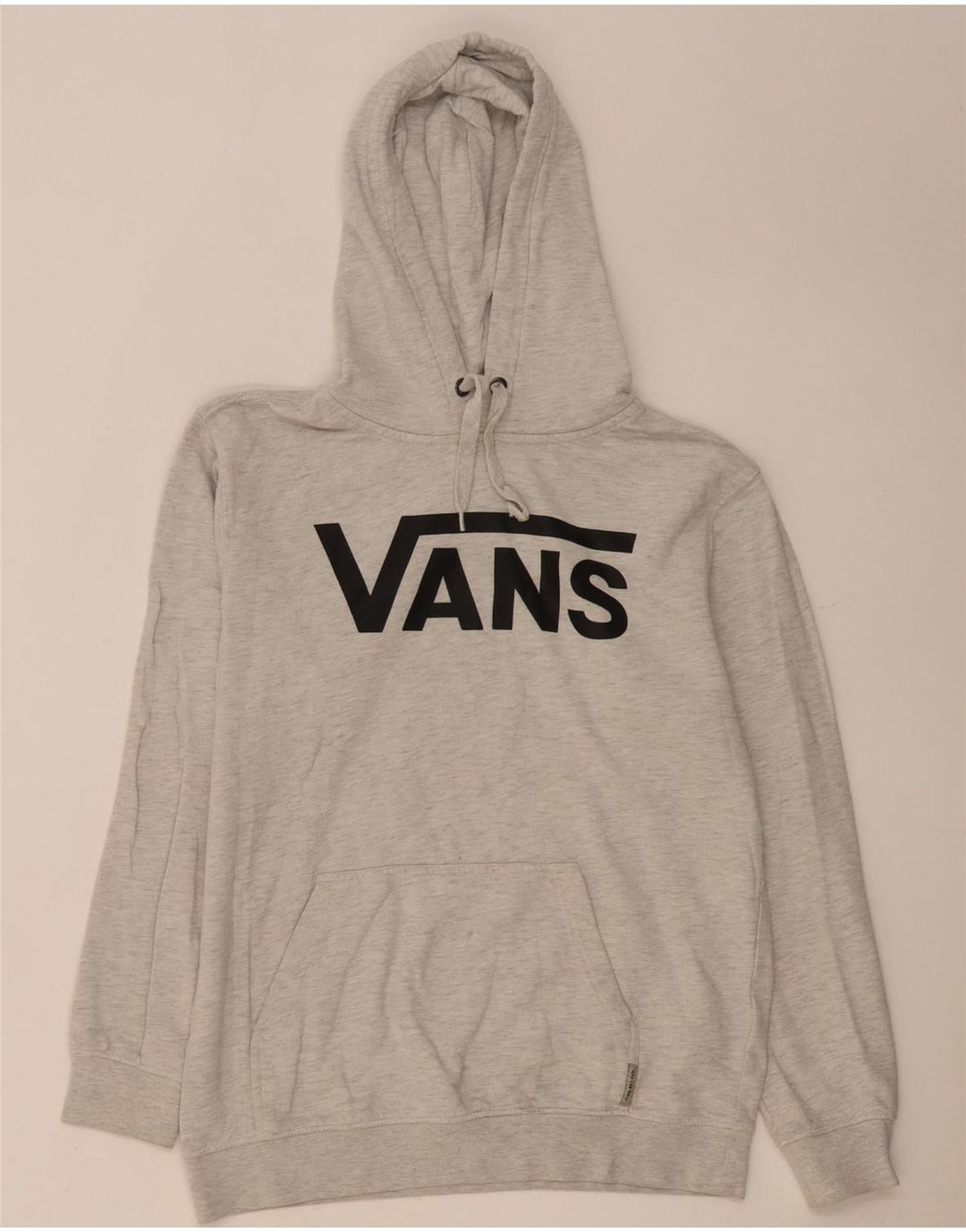 Vans Mens Graphic Hoodie Jumper Small Grey Flecked Cotton