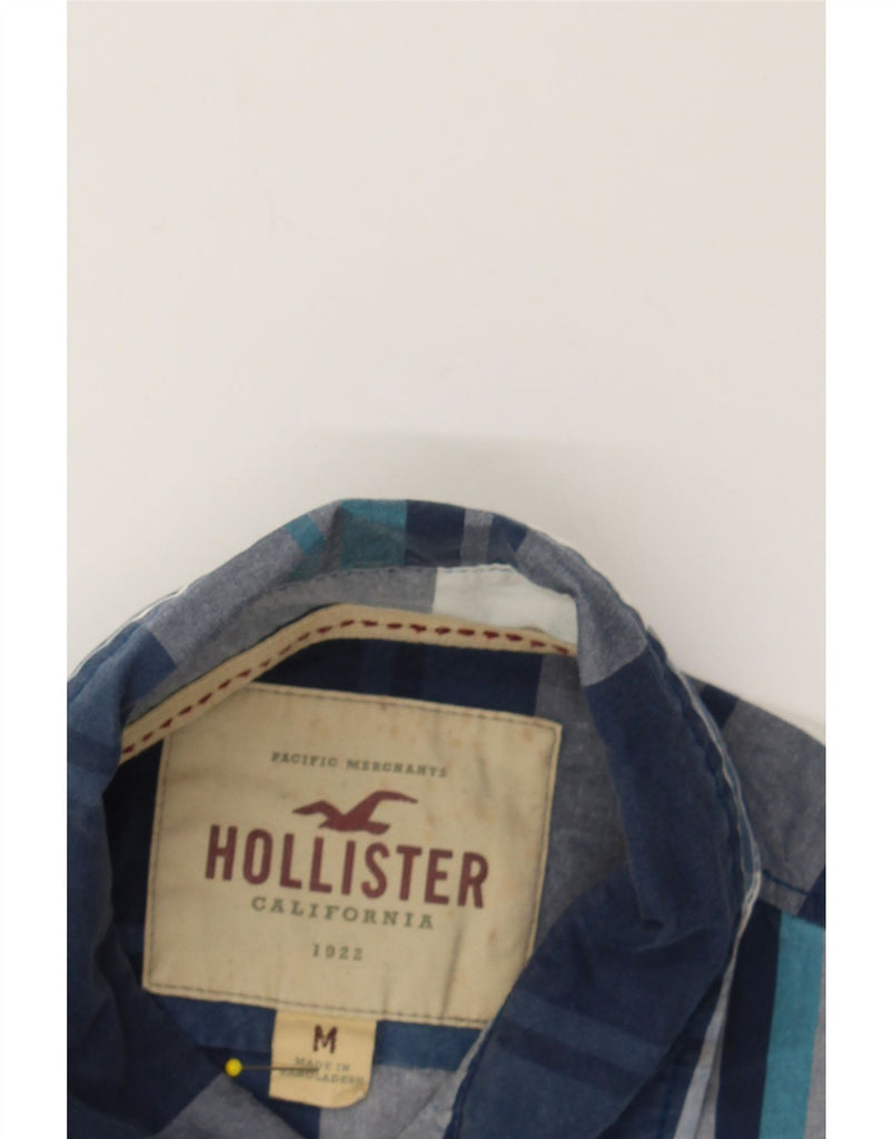 HOLLISTER Mens Shirt Medium Navy Blue Check Cotton Vintage Hollister and Second-Hand Hollister from Messina Hembry 