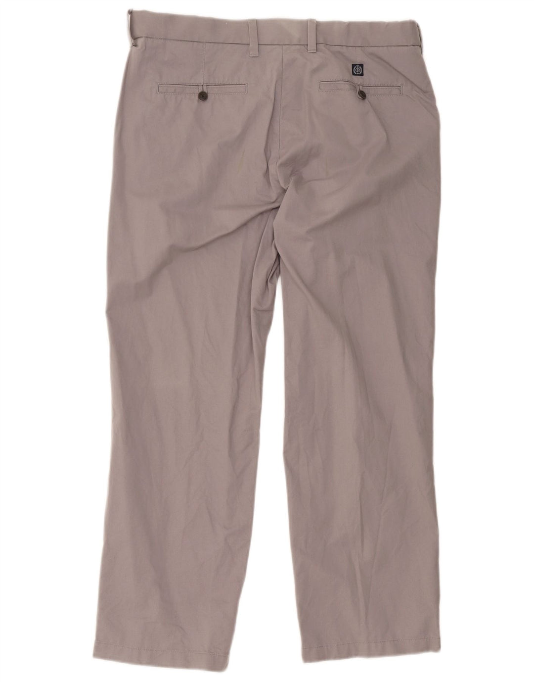 Marks & Spencer Mens Blue Harbour Straight Chino Trousers W36 L29 Grey