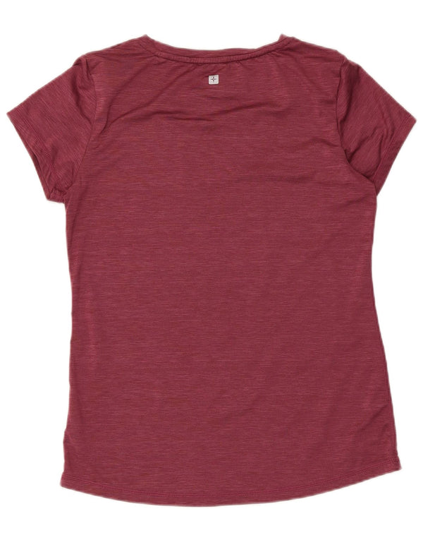 Mountain Warehouse Womens IsoCool T-Shirt Top UK 10 Small Maroon Flecked