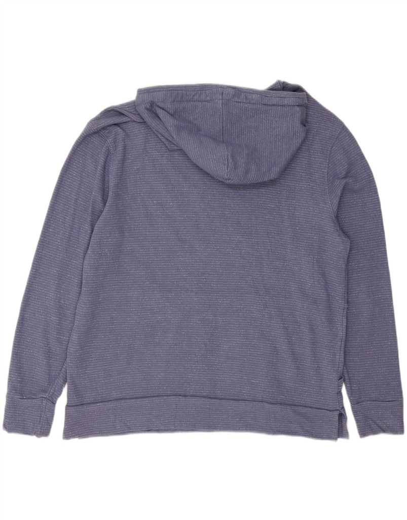 CHAMPION Womens Hoodie Jumper UK 18 XL Blue Pinstripe Cotton Vintage Champion and Second-Hand Champion from Messina Hembry 