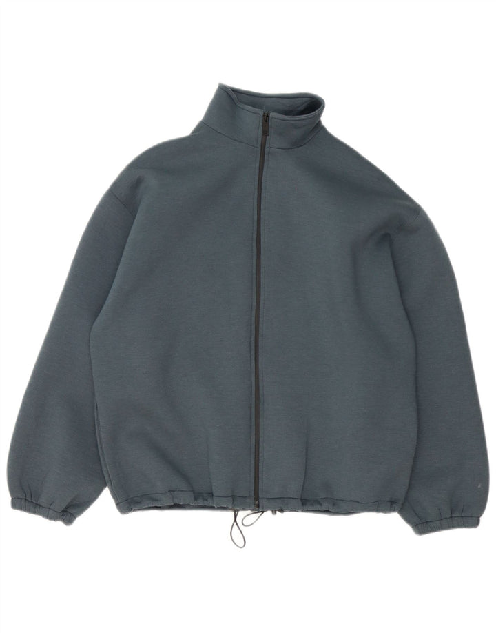 Zara Womens Oversized Tracksuit Top Jacket UK 10 Small Blue Polyester