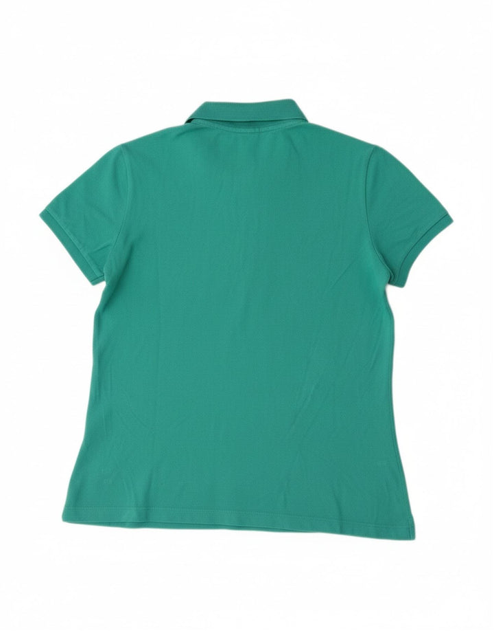 LACOSTE Womens Polo Shirt Size 42 Large Green Cotton