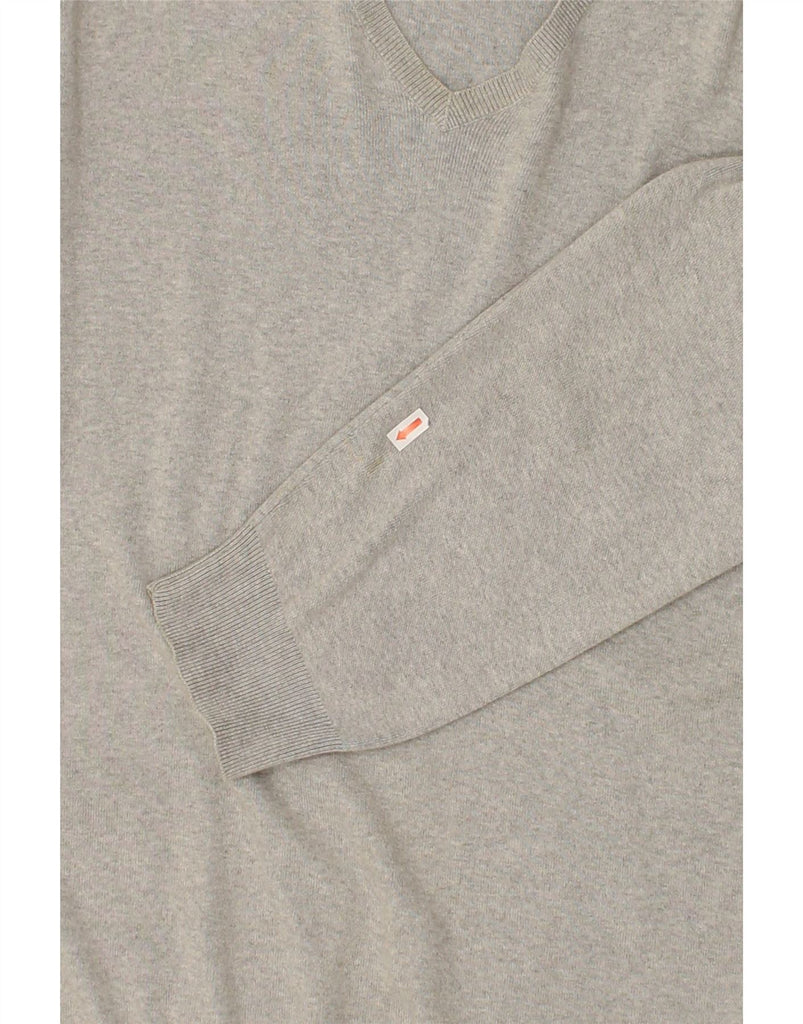 POLO RALPH LAUREN Mens V-Neck Jumper Sweater XL Grey Cotton | Vintage Polo Ralph Lauren | Thrift | Second-Hand Polo Ralph Lauren | Used Clothing | Messina Hembry 