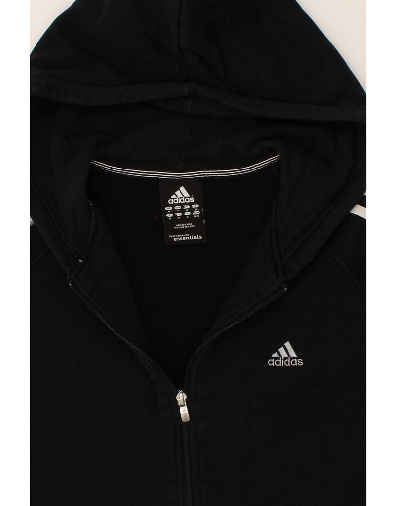 ADIDAS Mens Zip Hoodie Sweater Medium Black Cotton | Vintage Adidas | Thrift | Second-Hand Adidas | Used Clothing | Messina Hembry 