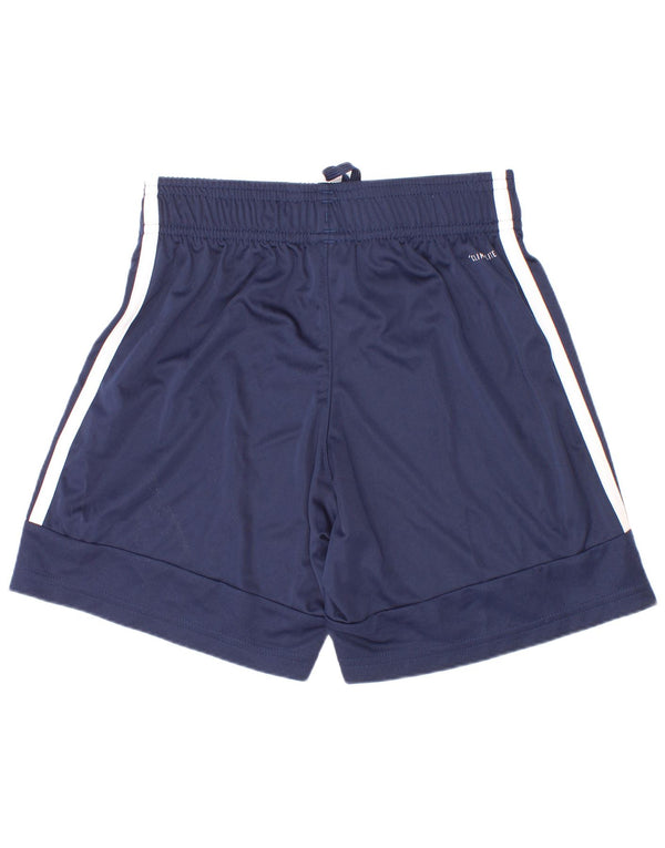 Adidas Boys Climalite Sport Shorts 9-10 Years Navy Blue Polyester