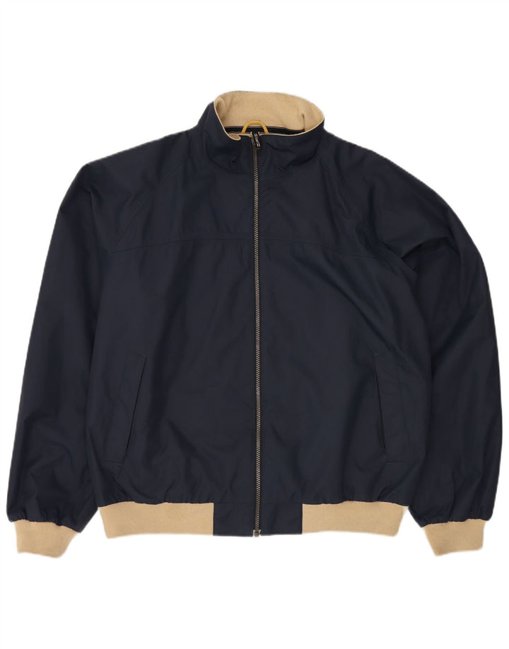 Gant Mens Bomber Jacket UK 42 XL Navy Blue Colourblock Nylon