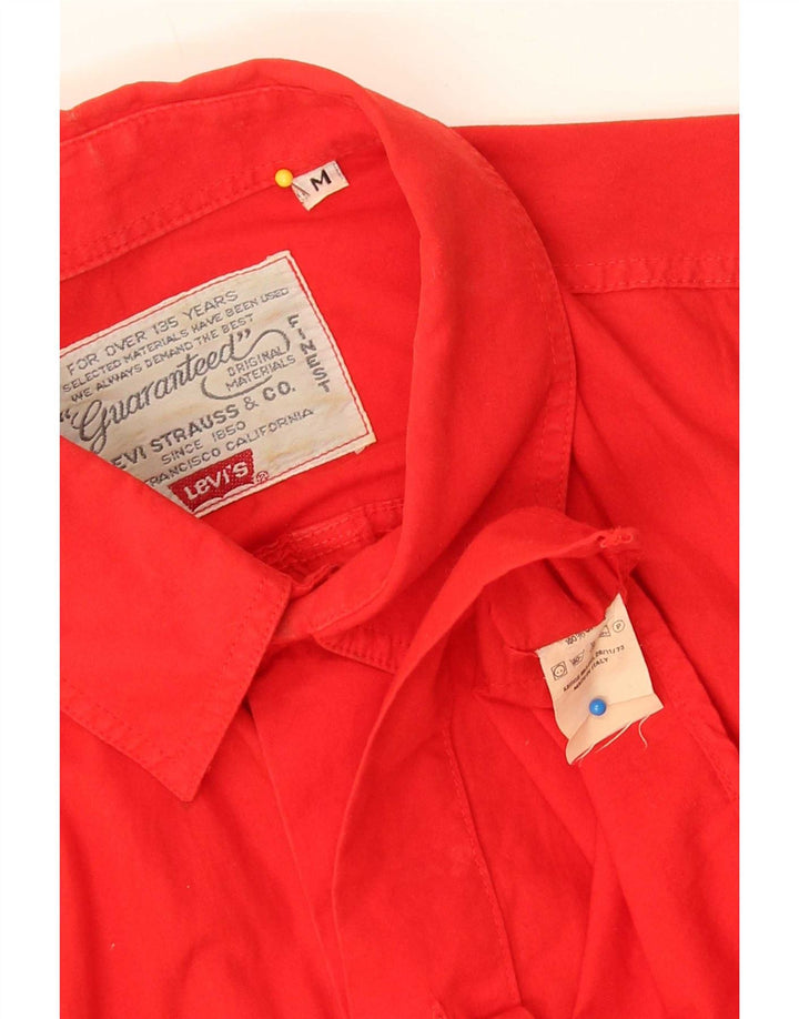 Levi's Mens Short Sleeve Shirt Medium Red Cotton