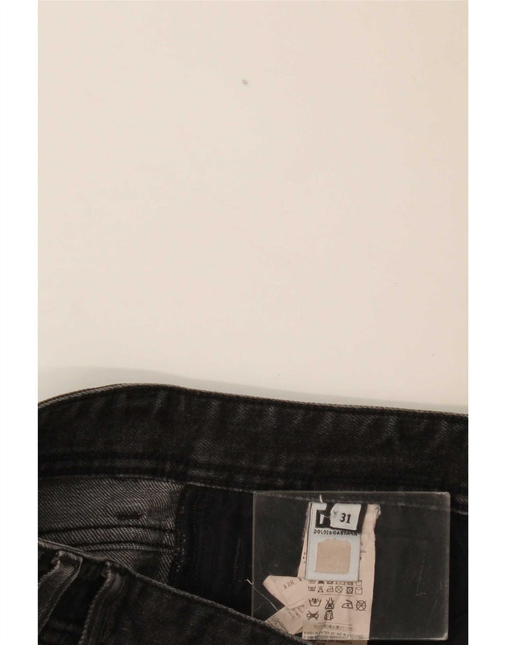 Dolce & Gabbana Womens Slim Jeans W31 L31 Black Cotton